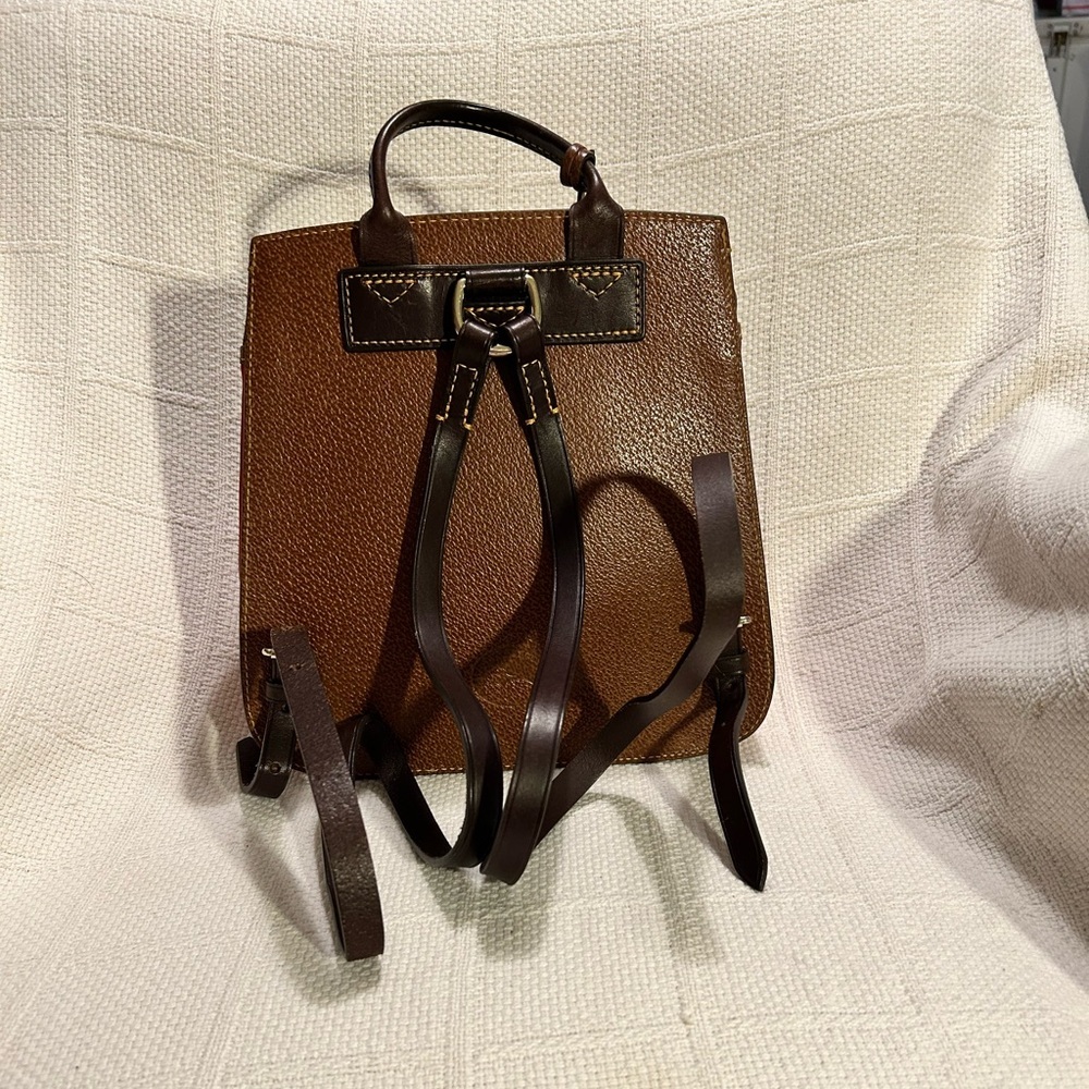 DOONEY & BOURKE Burnt Orange and Leather Women’s Backpack - Picture 2 of 11